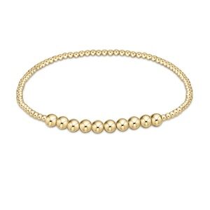 Enewton Classic Gold Beaded Bliss 2mm Beaded Bracelet - 4 mmGold - Extended size